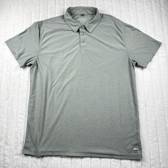 Vuori Shirt Strato Tech Polo Short Sleeve V188 Men's Large Light Olive Stretch - Picture 1 of 9